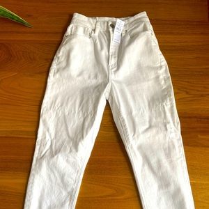 White curvy mom jeans by American Eagle